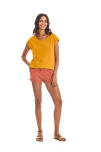 RAVENS VIEW IBIZA Damen vegan T-Shirt Ivy Gold Sand