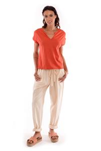 RAVENS VIEW IBIZA Damen vegan T-Shirt Hera Terracotta Orange