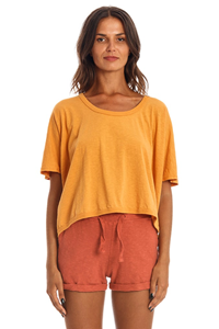 RAVENS VIEW IBIZA Damen vegan T-Shirt Gold Sand Gelb