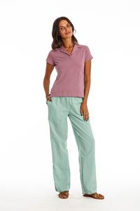 RAVENS VIEW IBIZA Damen vegan Polo T-Shirt Alexa Malva Violett
