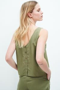 Kuyichi Damen vegan Oberteil Suzan Dunkelgrün