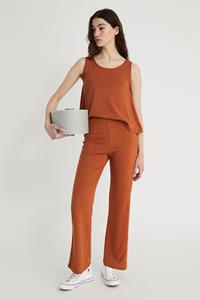 Infinitdenim Damen vegan Top Knit Circular Terracotta