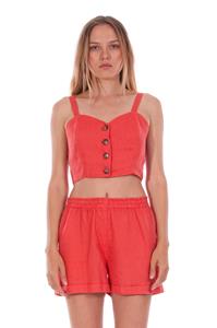 RAVENS VIEW IBIZA Damen vegan Oberteil Capri Candy Red