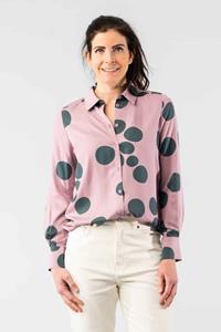 Marjolein Elisabeth Damen vegan Bluse Mees Lilac Circle Rosa