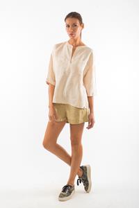 RAVENS VIEW IBIZA Damen vegan Hemd Ebba Sand Beige