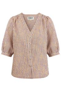 KOMODO Damen vegan Top Safran-Karo