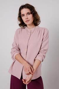 Brava Fabrics Damen vegan Bubble Mao Regular Bluse Rose