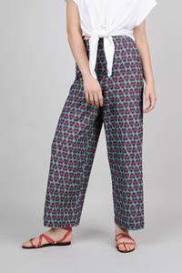 Brava Fabrics Damen vegan Hose Heart Wide Leg Light Morera Grün & Rot