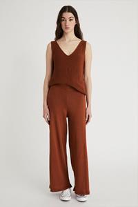 Infinitdenim Damen vegan Hose Gestrickt Terrakotta