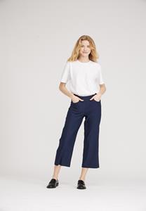 LAURIE Damen vegan Hose Donna Loose Crop Marineblau