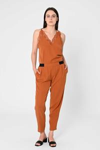 Lovjoi Damen vegan Hose Viskla Dark Amber