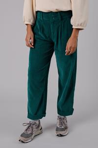Brava Fabrics Damen vegan Cord Plisseehose Segelgrün