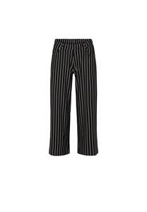 LAURIE Damen vegan Hose Loose Jersey Crop Donna Black Stripe
