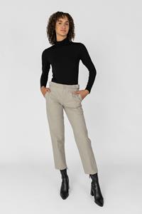 STORY OF MINE Damen vegan Hose Slim-Fit Stoff Beige