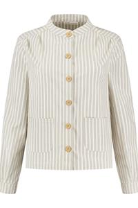 CharlieMary Damen vegan Jacke Aletta Gestreift