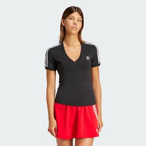 adidas Originals T-Shirt 3-STREIFEN V-NECK SLIM T-SHIRT
