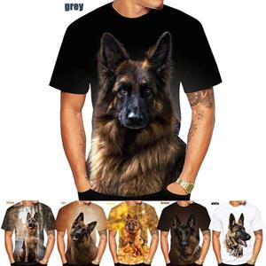 ETST WENDY Mode unisex 3D-geprint Duitse herder T-shirt Leuk T-shirt Heren T-shirt maat S-6XL