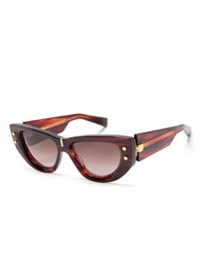 Balmain Eyewear Zonnebril met geometrisch montuur - Rood
