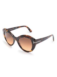 TOM FORD Eyewear Zonnebril met oversized montuur - Bruin