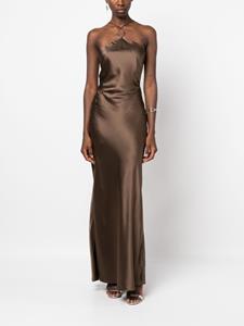 Calvin Klein Maxi-jurk met open rug - Bruin