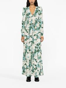 ROTATE Maxi-jurk met bloemenprint - Blauw