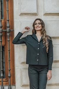 M.R BRAVO Damen vegan Hemd Irene Clave Schwarz