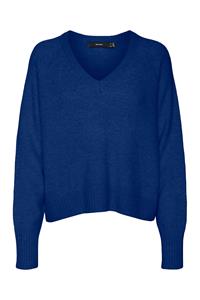 Vero Moda V-Ausschnitt-Pullover "VMELLYLEFILE LS V-NECK PULLOVER"