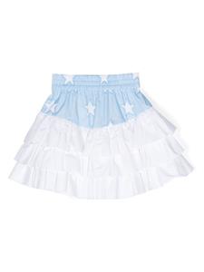 Monnalisa Gelaagde rok met sterrenprint - Blauw