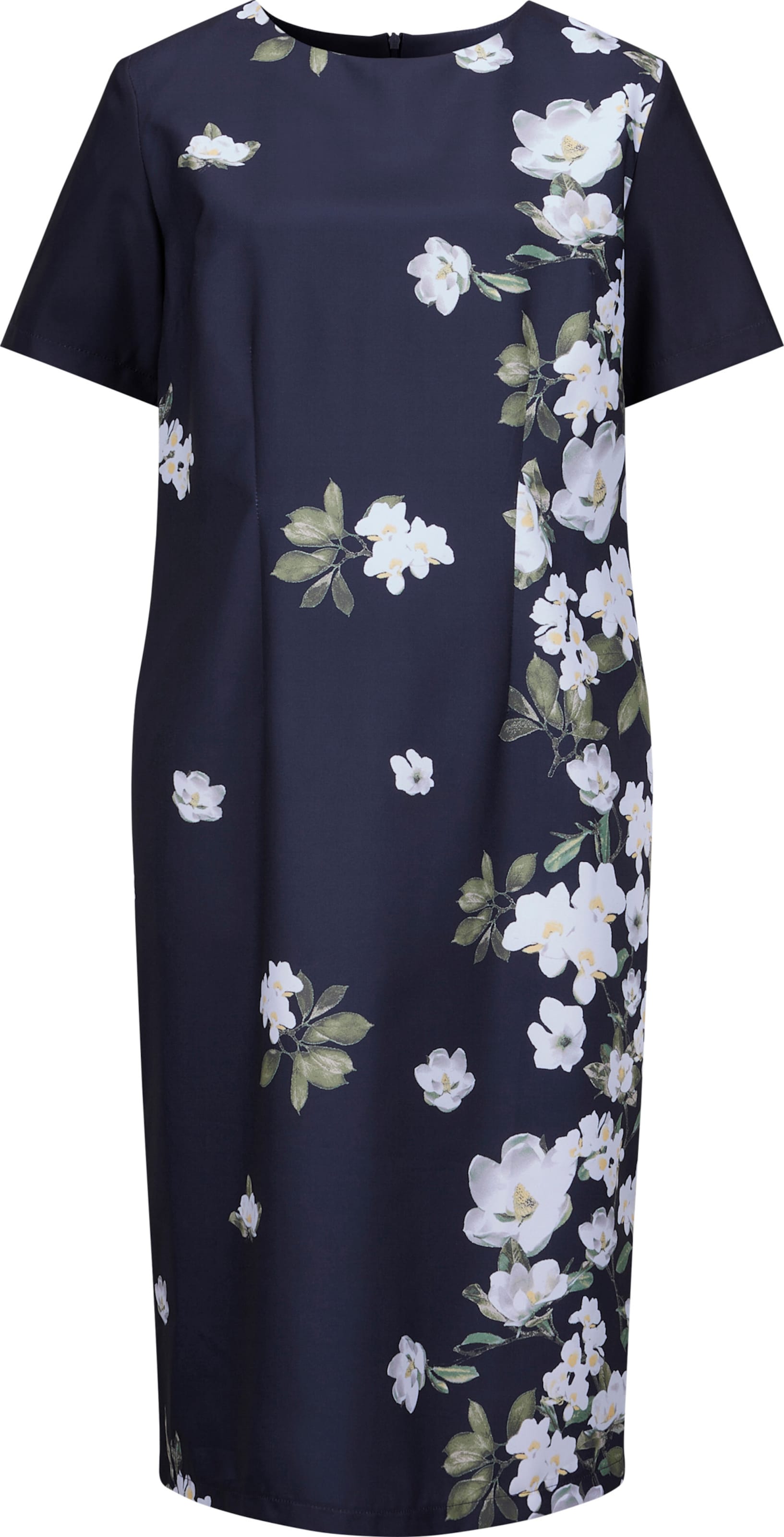 Your Look... for less! Dames Bedrukte jurk marine/ecru geprint Größe