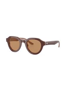 Giorgio Armani Zonnebril met rond montuur - Bruin