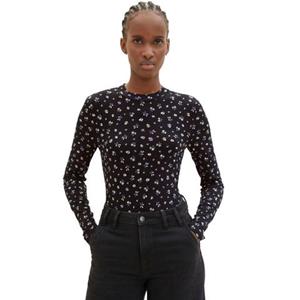 TOM TAILOR Denim Stehkragenshirt, mit Blumenmuster