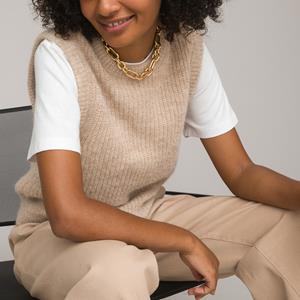 LA REDOUTE COLLECTIONS Trui zonder mouwen met ronde hals, in alpaga mix