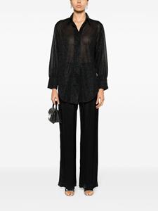 Oséree Semi-doorzichtige blouse - Zwart