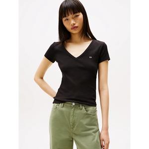 TOMMY JEANS T-shirt TJW SLIM ESSENTIAL RIB V SS