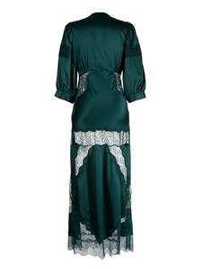 Cynthia Rowley Maxi-jurk met kant - Groen