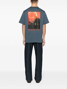 Helmut Lang graphic-print cotton T-shirt - Blauw