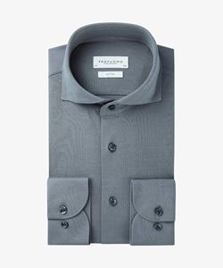 Profuomo Overhemd Knitted Pique Grey  
