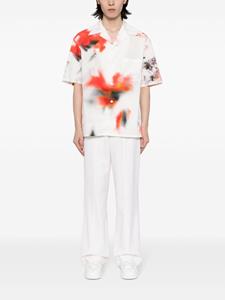 Alexander McQueen abstract-pattern cotton shirt - Wit