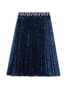 versacekids Versace Kids Plooirok met barokprint - Blauw