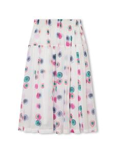 chloékids Chloé Kids Maxi-rok van biologisch katoen met abstracte print - Wit