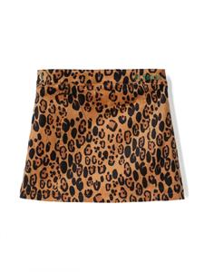 minirodini Mini Rodini Fluwelen mini-rok met luipaardprint - Bruin