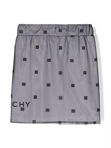 Givenchy Kids Katoenen rok met mesh en 4g patroon - Zwart