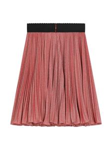 dolce&gabbanakids Dolce & Gabbana Kids Lurex plooirok met A-lijn - Roze