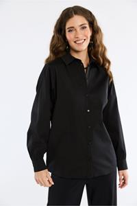 Studio Anneloes Paige poplin blouse - black - 09384