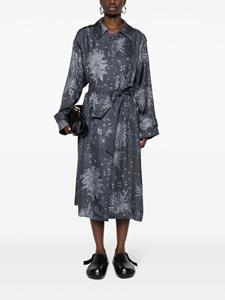 Pierre-Louis Mascia floral-print silk coat - Blauw