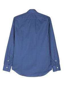Canali micro-dot print shirt - Blauw