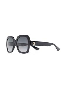 Gucci Eyewear Zonnebril met vierkant montuur - Zwart