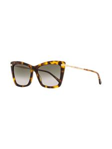 Jimmy Choo Eyewear Zonnebril met rechthoekig montuur - 086HA Havana/Gold