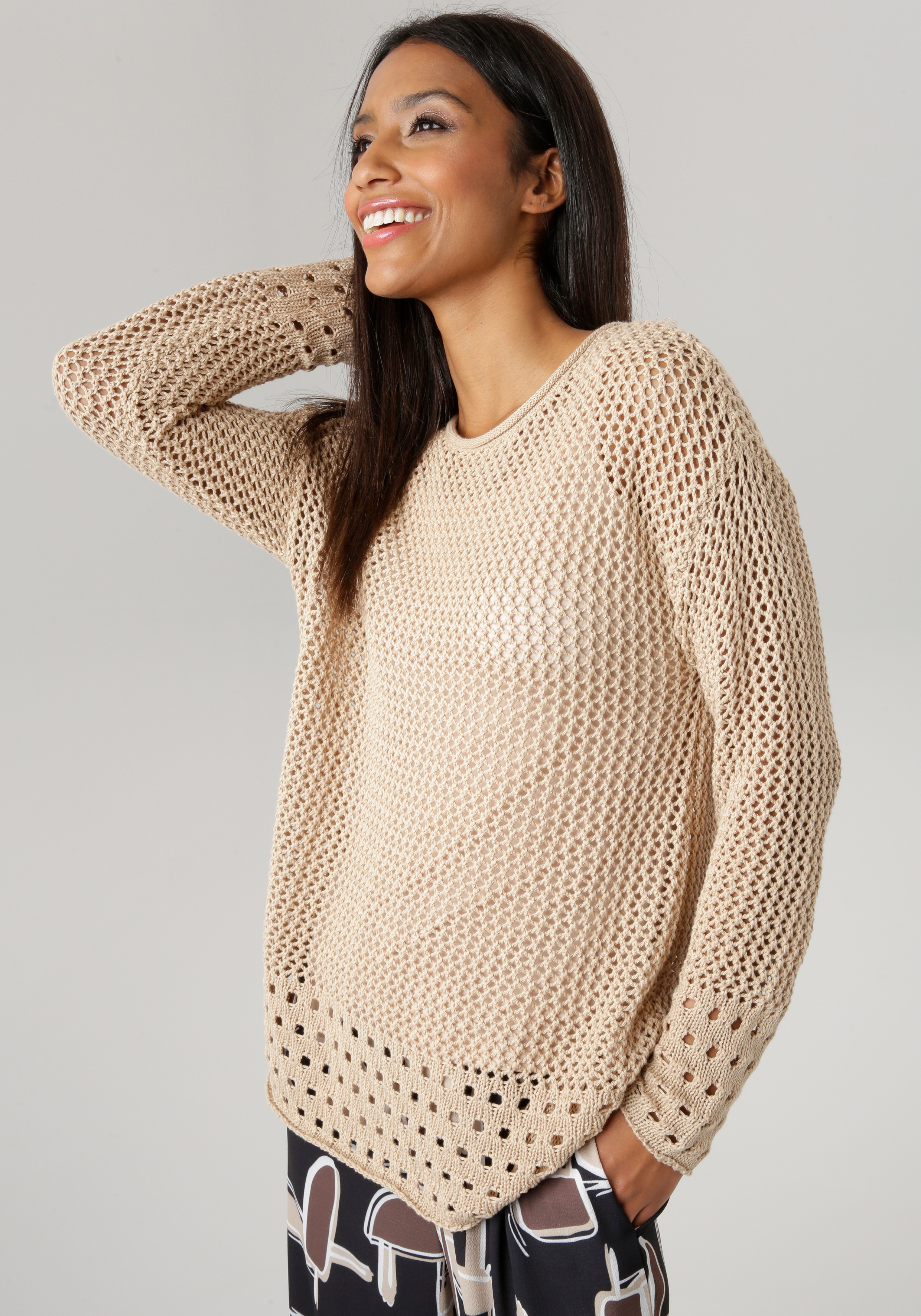 Aniston SELECTED Strickpullover, in Netzoptik - NEUE KOLLEKTION