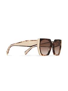 Prada Eyewear Zonnebril met oversized montuur - Bruin